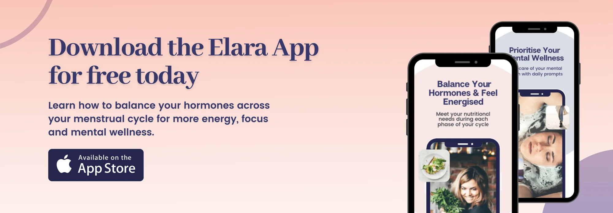 elara care female health companion mobile app download banner